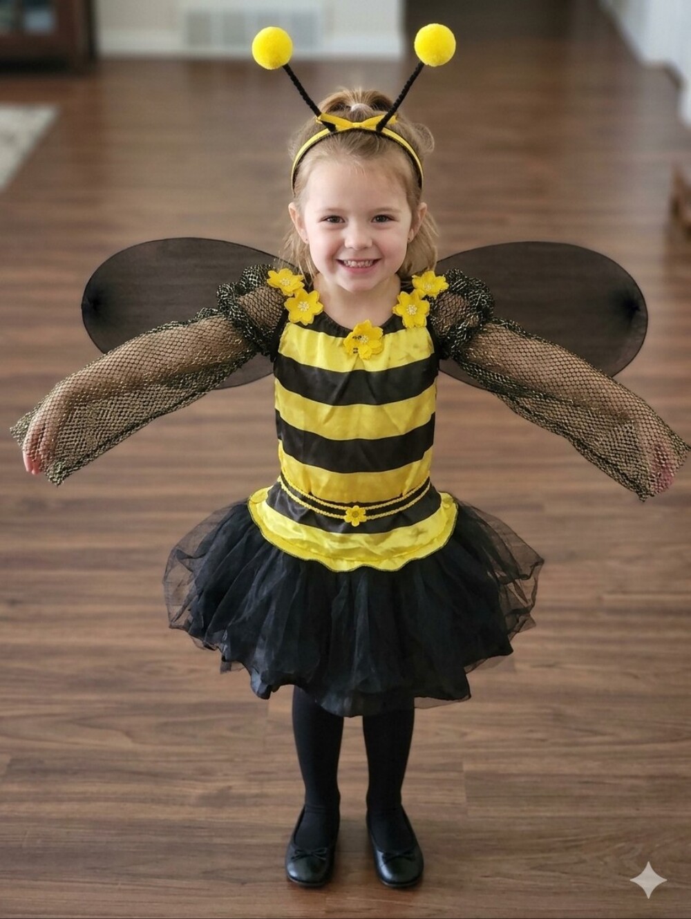 Rubie’s Costume Co. Girls Bumble Bee Costume Set Dress Wings Headband Medium